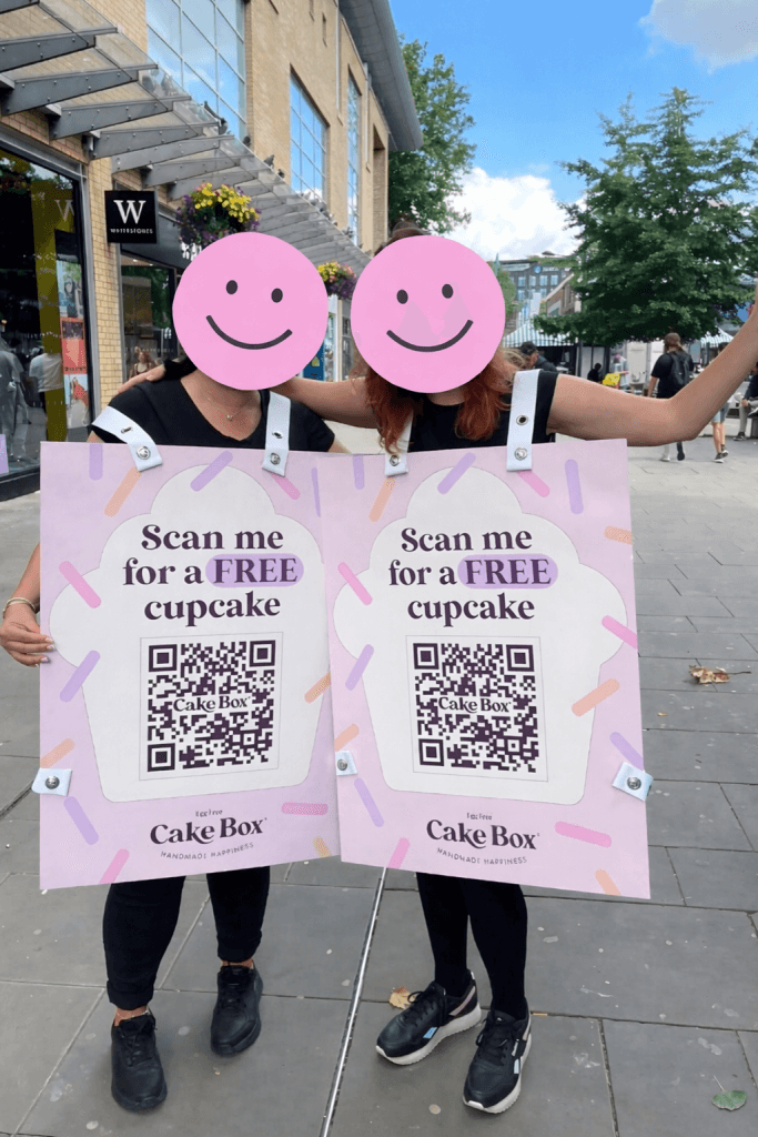 StreetPR wearable sandwich boards by top notch signs for street marketing promotions